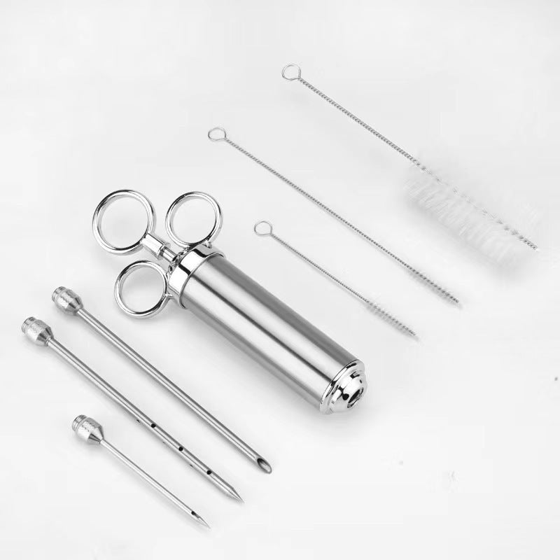 Jeringa para Sazonar de Acero Inoxidable – Kit de Inyección de Salsas y Condimentos