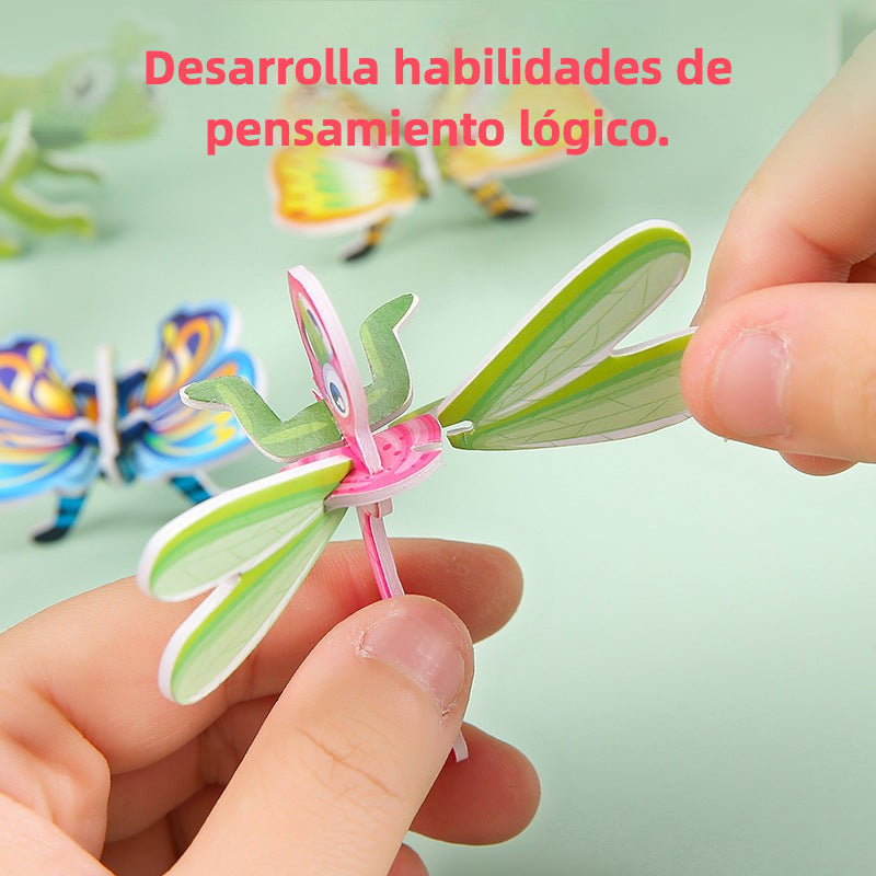 Rompecabezas 3D en Papel para Niños: Juguete Educativo y Manualidades
