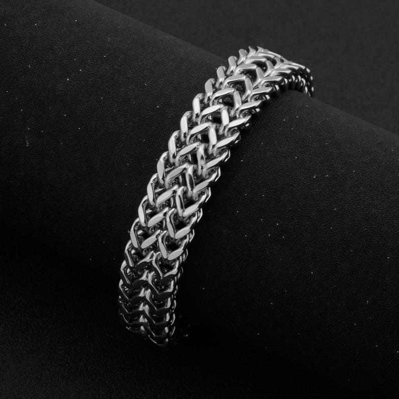 Pulsera para Hombre de Acero Inoxidable – Diseño Trenzado Industrial