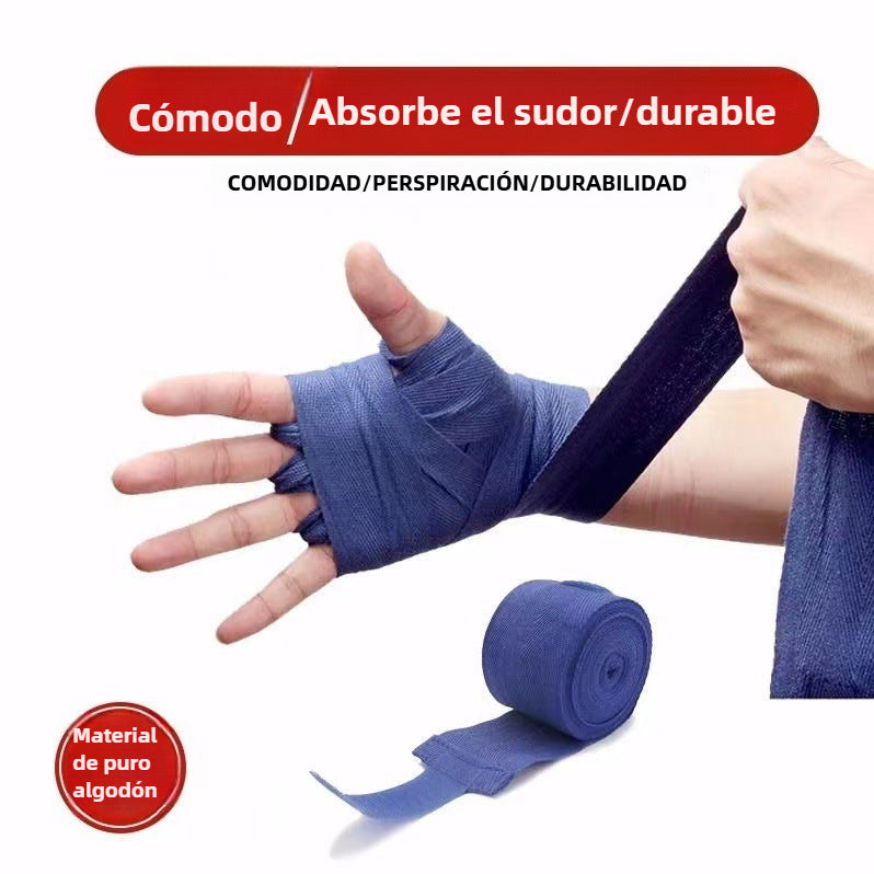 Vendas de boxeo de 3 metros en algodón elástico para entrenamiento y combate.