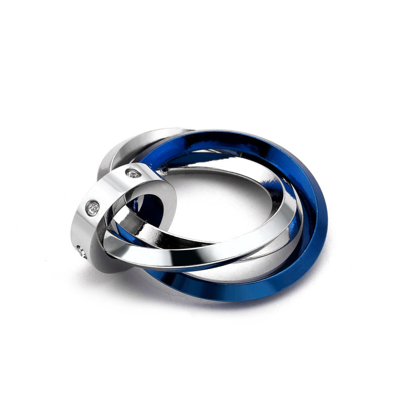 Cadena para Hombre de Acero Inoxidable – Dije de Anillos entrelazados