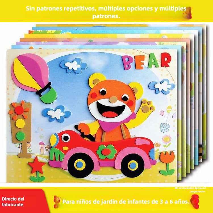 Set de pegatinas 3D para niños en foam EVA