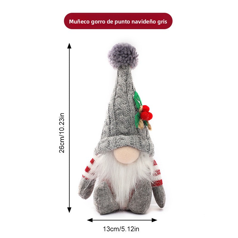 Muñecos Navideños Decorativos : Peluches de Duende, Pingüino, Hombre de Galleta, Reno y Nomo