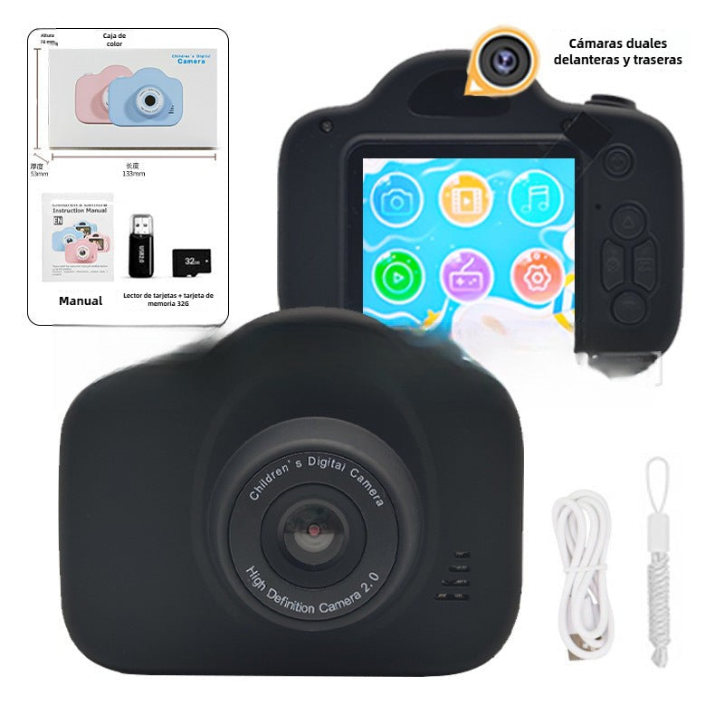 Cámara Infantil A3: Cámara Digital de Cartón, Grabadora Portátil y Cámara de Deportes