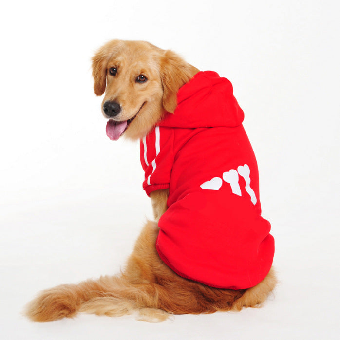 Sudadera con Capucha para Perros – Ropa de Primavera y Otoño con Líneas Laterales