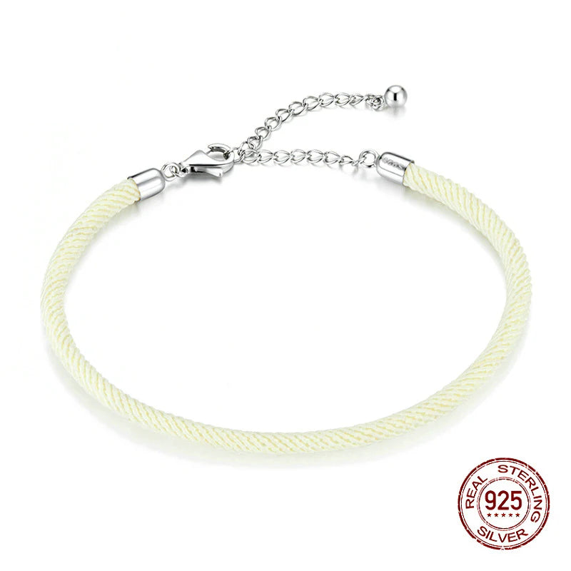 Pulsera Trenzada DIY Ajustable: Cordón de la Suerte Personalizable, Brazalete Tejido Versátil Estilo Casual