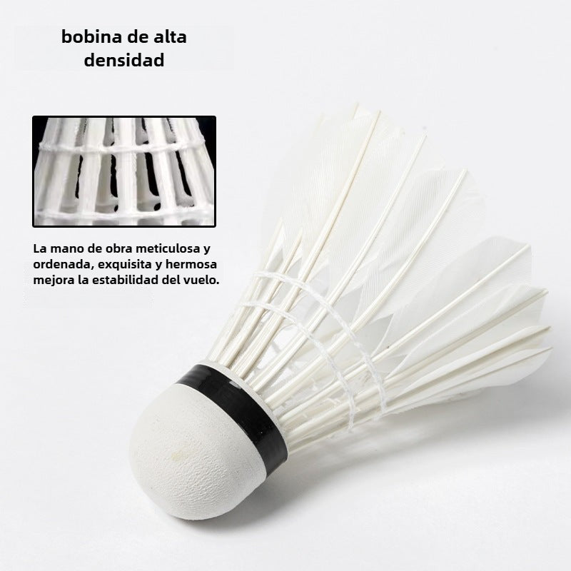Volantes de bádminton al aire libre: Set de 3, 6 o 12 unidades, alta elasticidad y resistencia para entrenamiento y competición