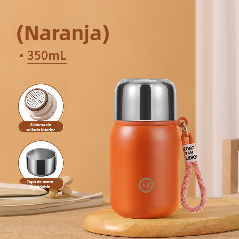 Large Capacity Stainless Steel Travel Mug: Elegant and Portable Tea Cup