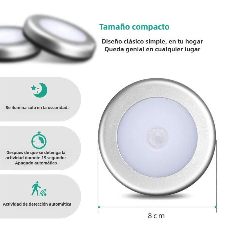 Luz Nocturna con Sensor de Movimiento: Iluminación Inteligente para Armarios, Escaleras y Mesita de Noche, Control Fotosensible