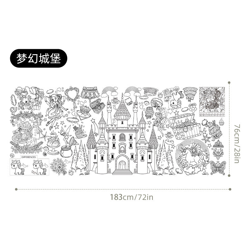 Papel Adhesivo Infantil para Colorear y Pintar – Murales Decorativos en Varios Diseños