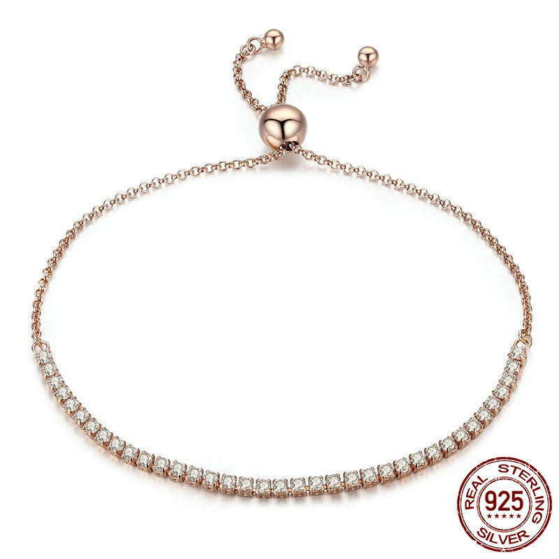 Pulsera Ajustable de Plata 925: Diseño Cadena Cuadrada para Mujer, Joya Minimalista