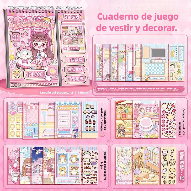 Libro de actividades con pegatinas para preescolares