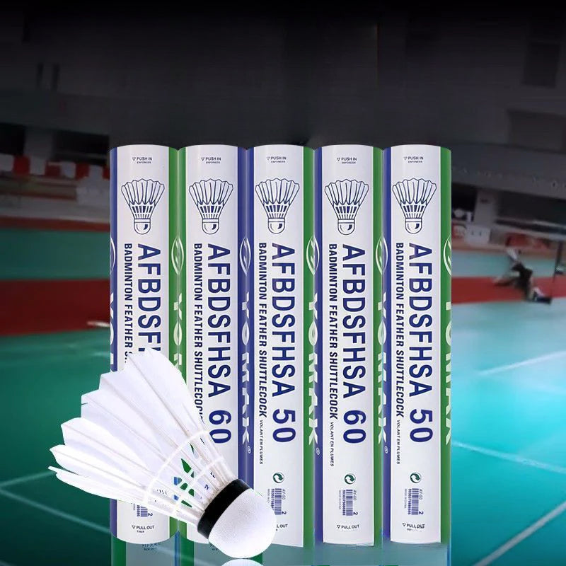Volantes de bádminton resistentes (12 unidades) – Estables, para entrenamiento y juego recreativo