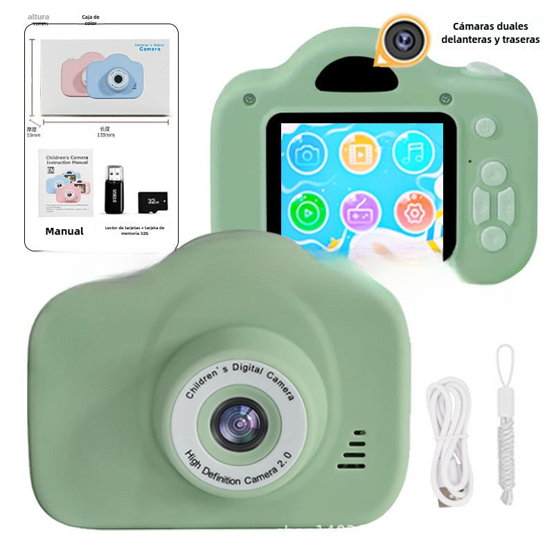 Cámara Infantil A3: Cámara Digital de Cartón, Grabadora Portátil y Cámara de Deportes
