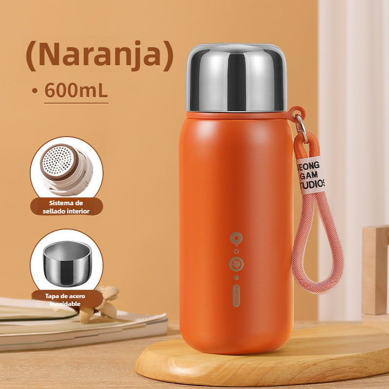 Large Capacity Stainless Steel Travel Mug: Elegant and Portable Tea Cup