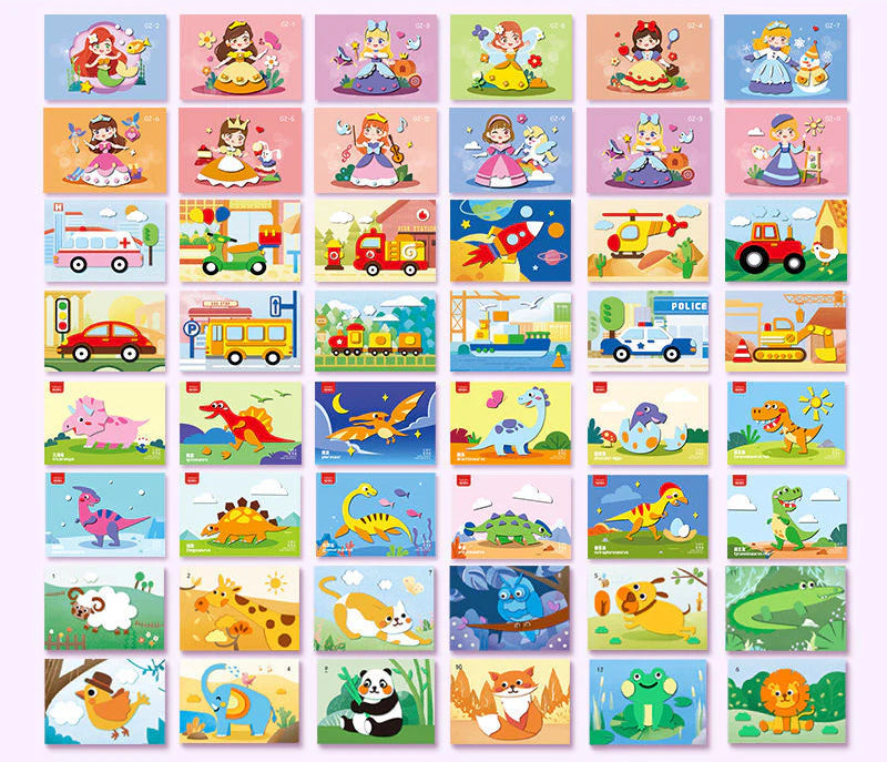 Kit De Manualidades Infantiles Con Pegatinas Educativas