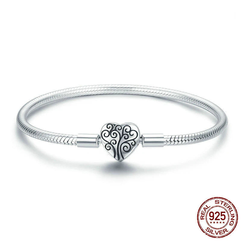 Pulsera de Plata 925 Estilo Europeo: Brazalete Clásico Bañado en Oro Blanco, Joyería Elegante Versátil Diseño Creativo