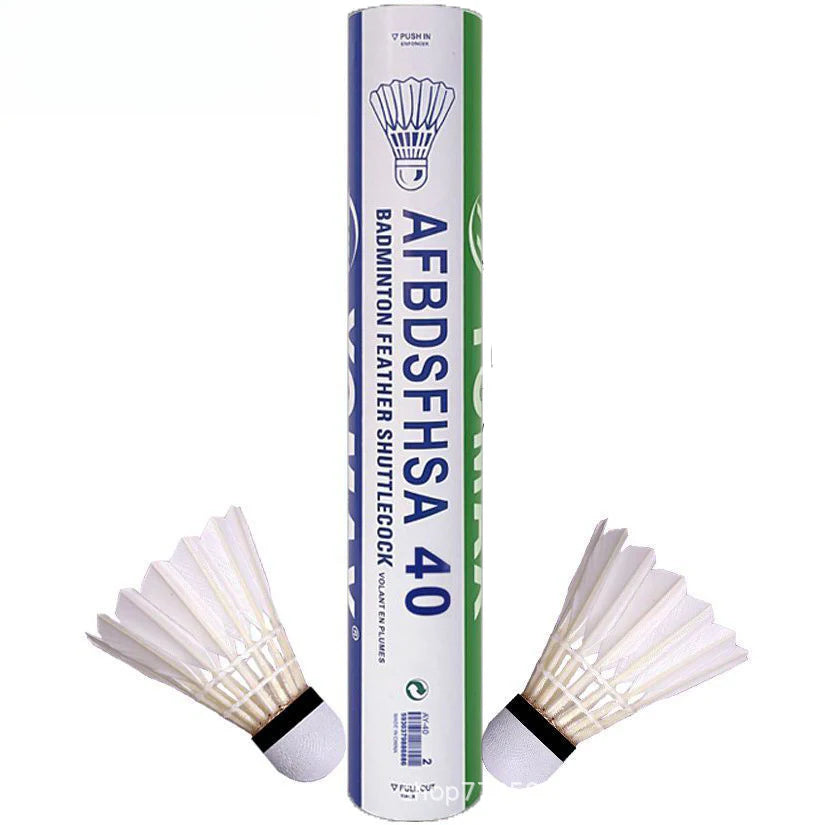 Volantes de bádminton resistentes (12 unidades) – Estables, para entrenamiento y juego recreativo