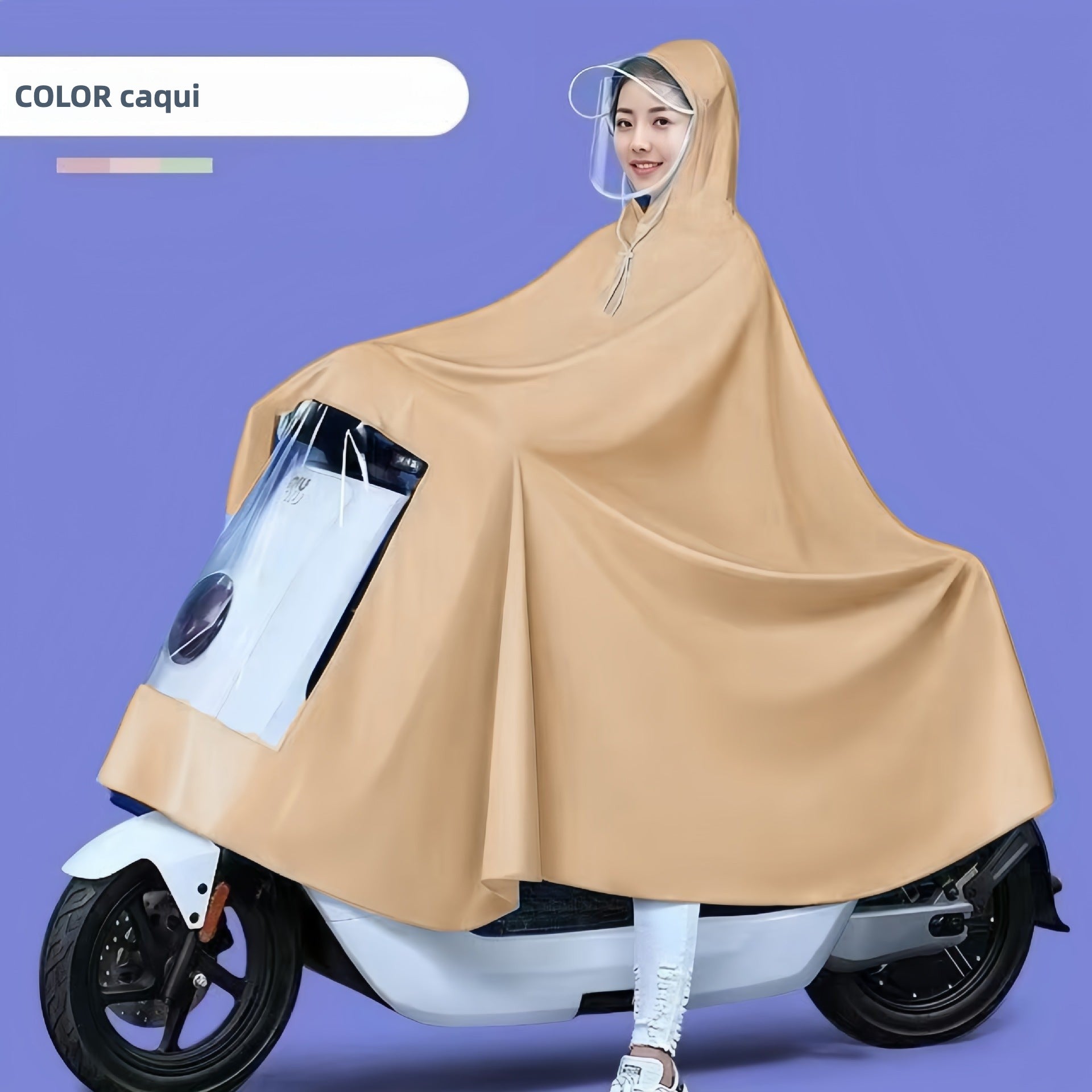 Impermeable para motocicleta con protección contra viento
