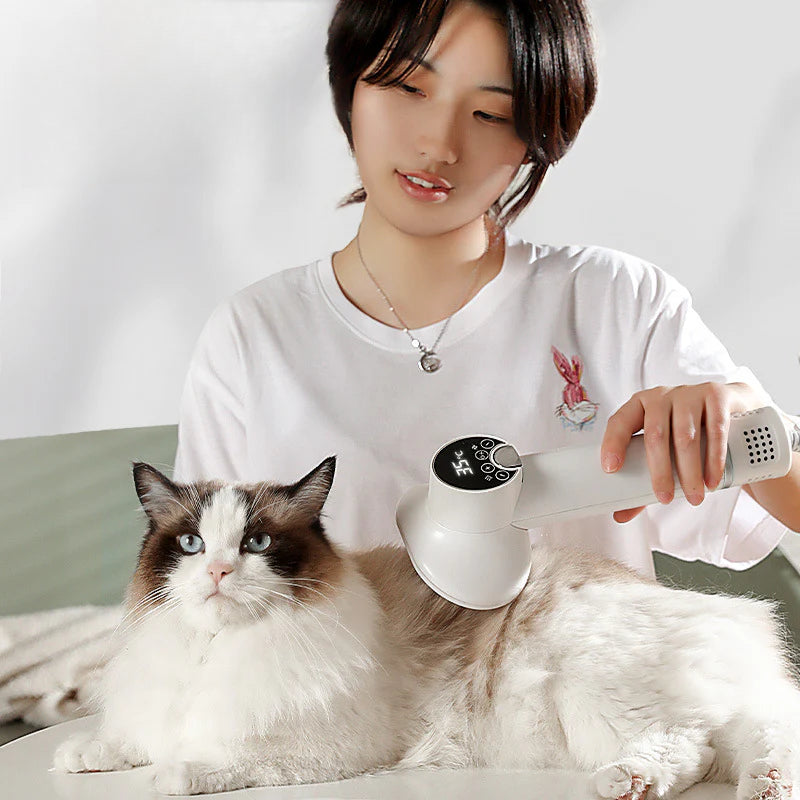 Cepillo secador eléctrico 2 en 1 para perros y gatos- Fácil de Limpiar