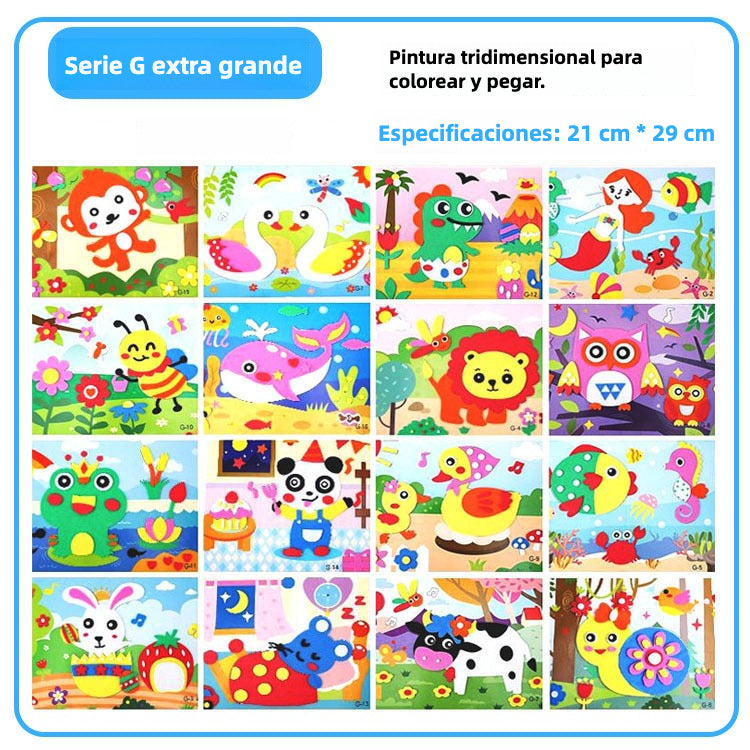 Set de Pegatinas 3D para Niños – Juguetes Educativos y Manualidades en Foam EVA