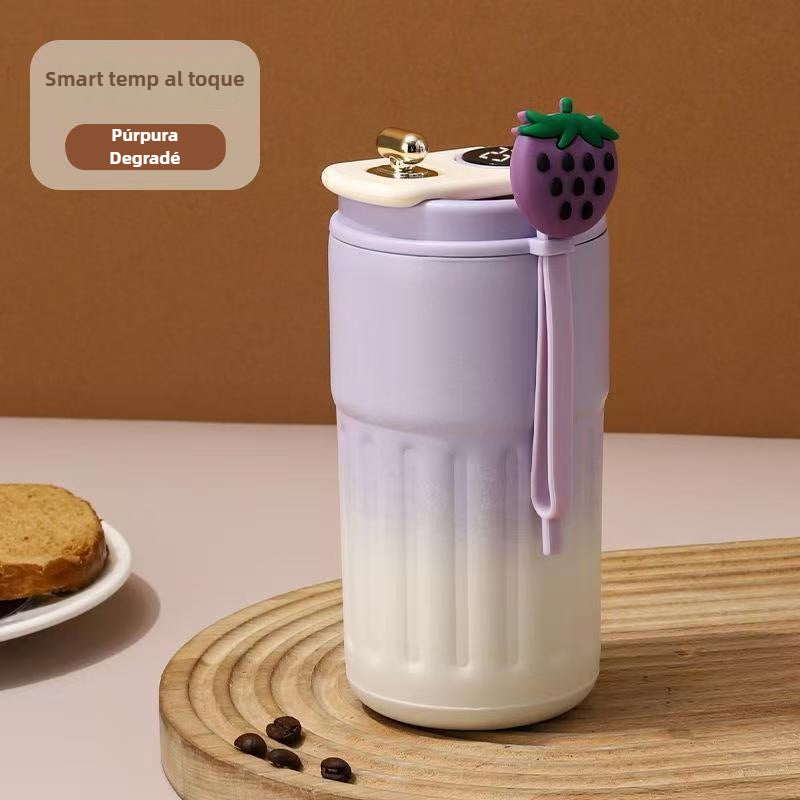 Color-Changing Stainless Steel Coffee Cup with Digital Temperature Display: Modern Thermal Mug