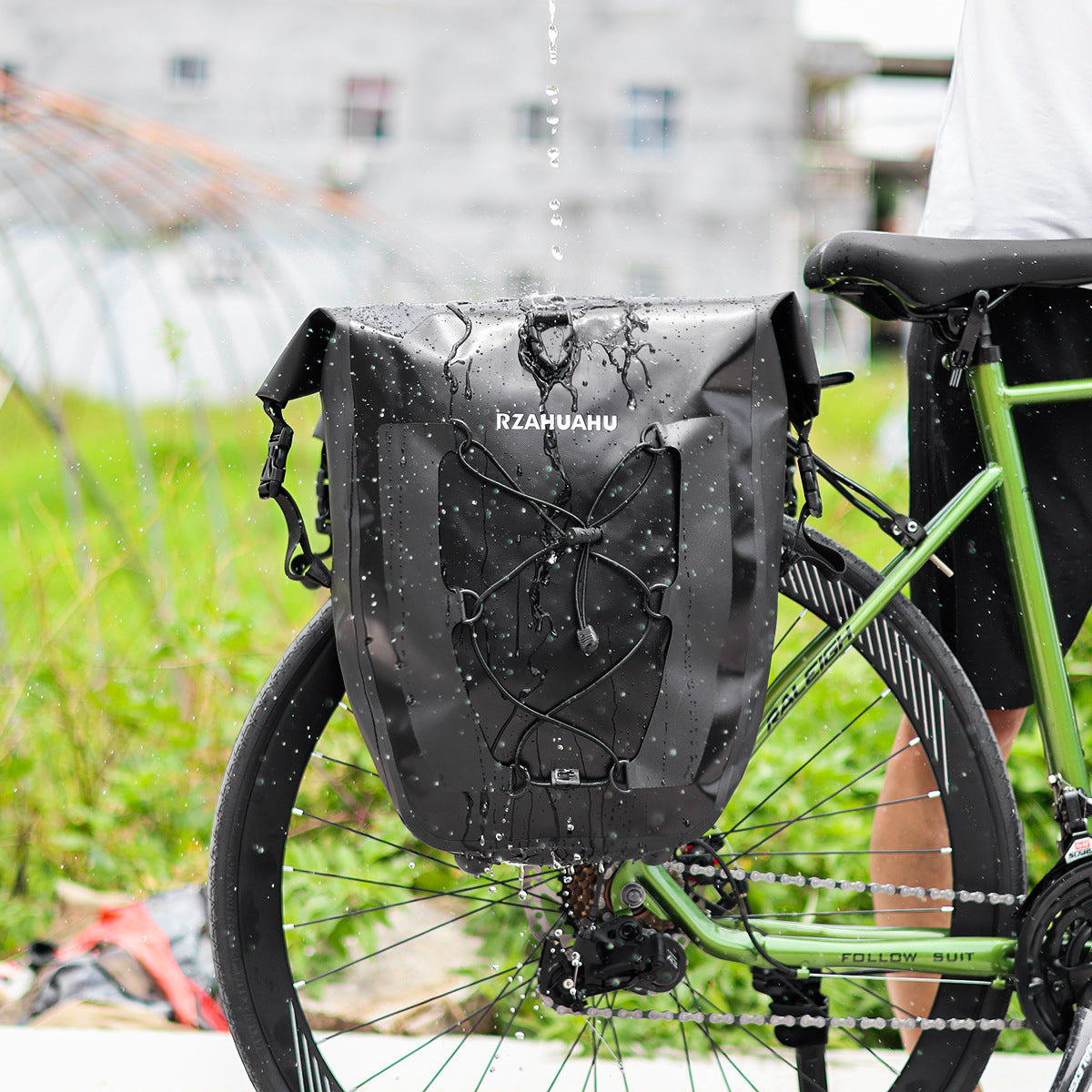 Bolsa trasera impermeable para bicicleta tipo alforja