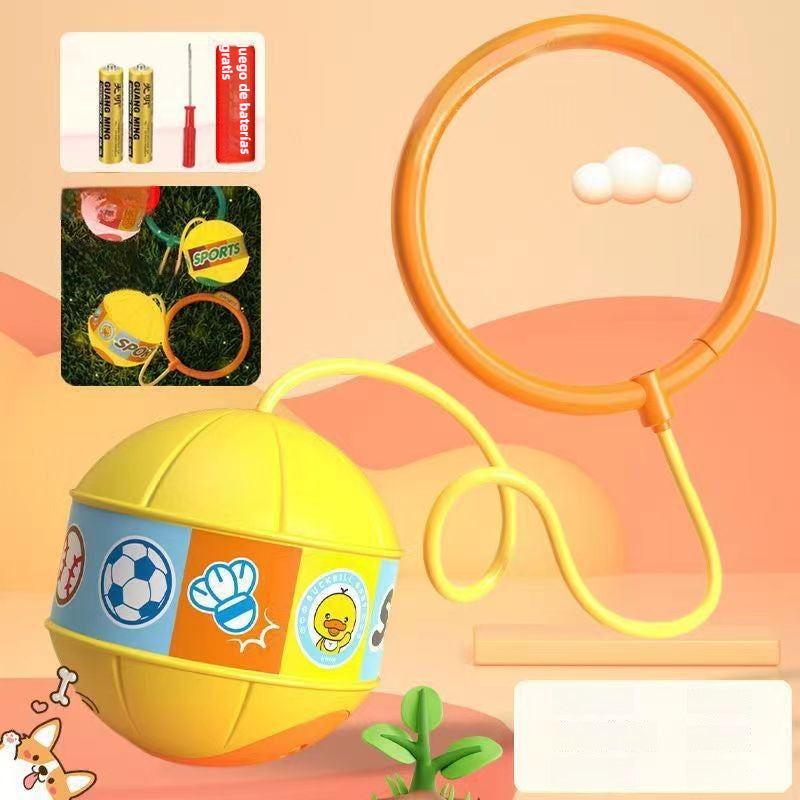 Pelota Saltarina con Luz LED para Niños: Bola de Equilibrio con Anillo para Pie, Juguete de Salto con Aro Luminoso