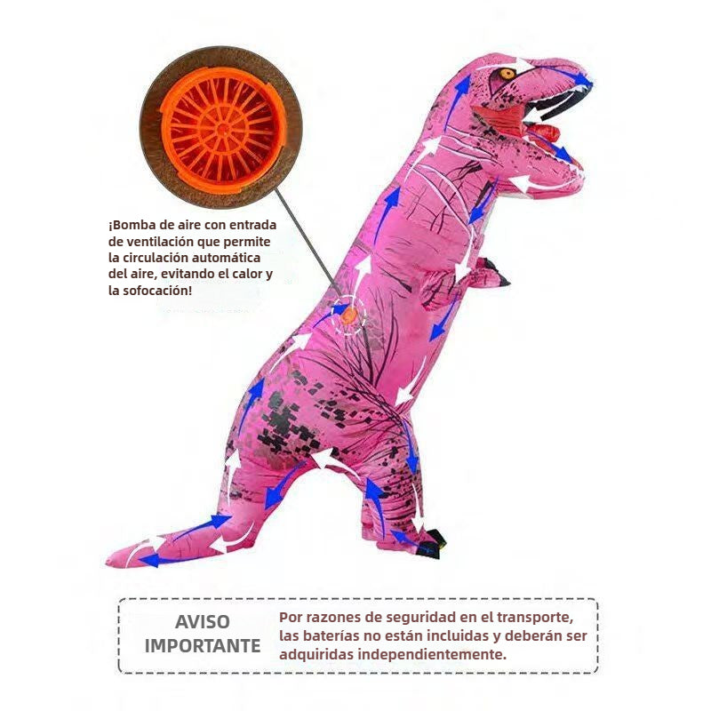 Inflatable T-Rex Dinosaur Costume for Halloween and Cosplay