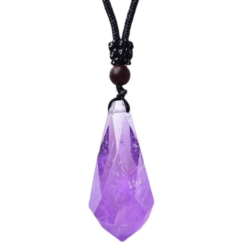 Colgante con piedras naturales: Amatista, Fluorita, Obsidiana, Lapislázuli y más