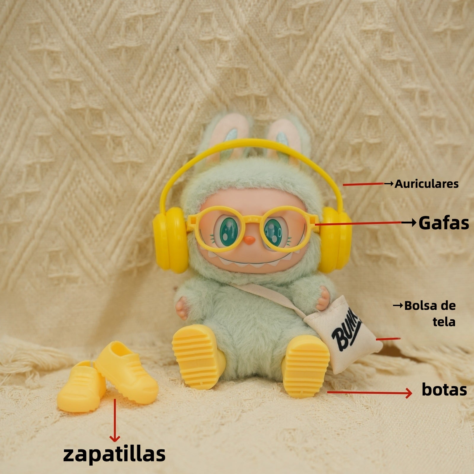Accesorios Para Labubu De 17 cm: Gafas, Auriculares Y Zapatos En Varios Colores