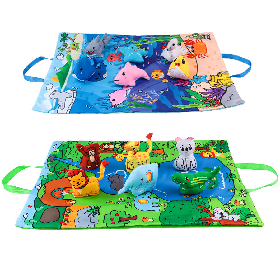 Alfombra infantil que se convierte en bolsa de almacenamiento