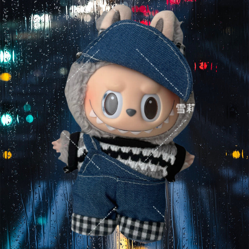 Bonitos conjuntos de Ropa y zapatos para muñecas:Accesorios para labubu de 17cm (Muñeca no incluida)