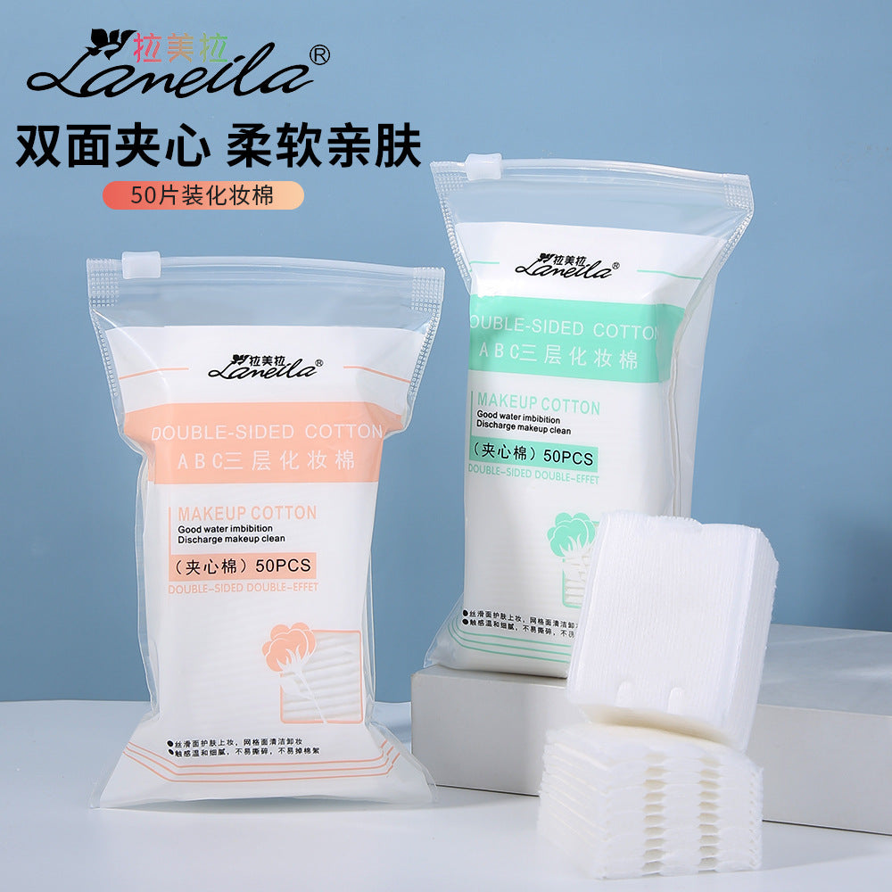 Yousha Algodones Desmaquillantes 222 Piezas: Almohadillas de Doble Cara Gruesas para Desmaquillar y Retirar Esmalte, Empaque de 3 Capas