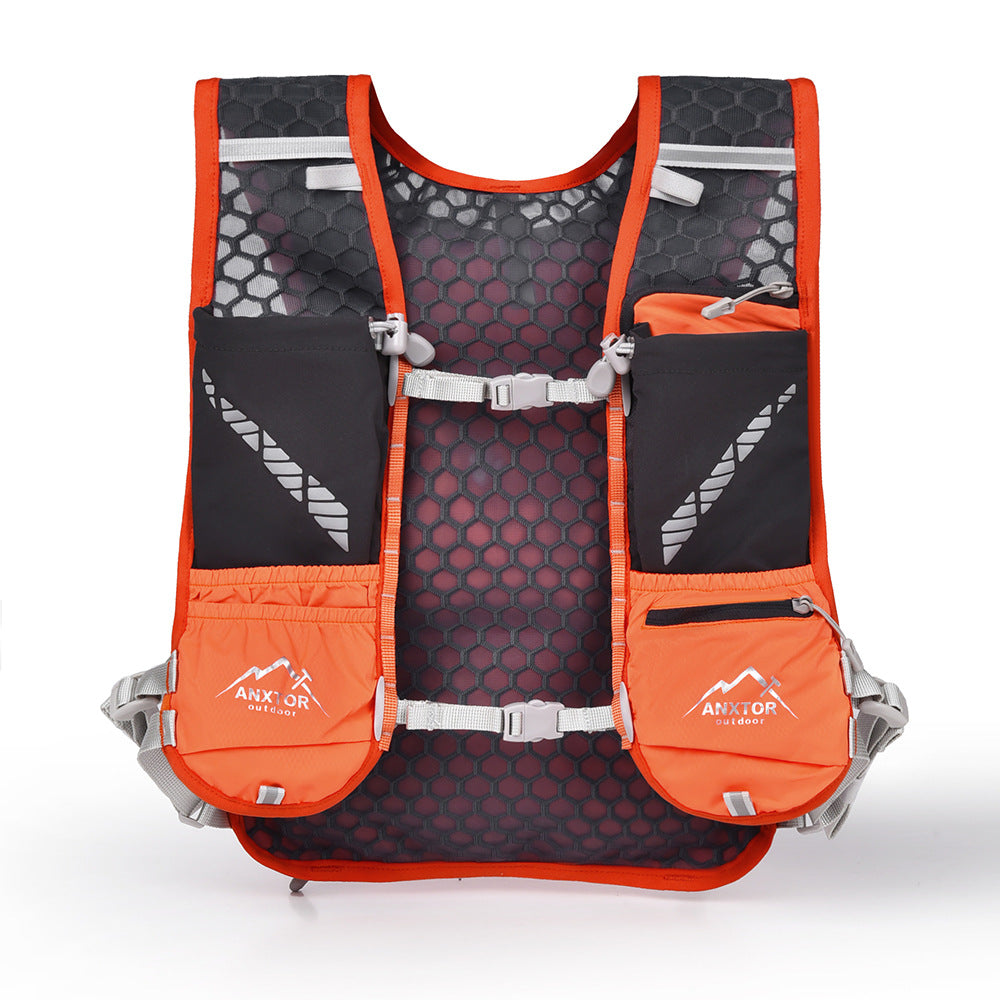 Mochila de Ciclismo y Senderismo: Mochila de 5L con Compartimento para Agua, Ideal para Maratones y Carreras de Aventura