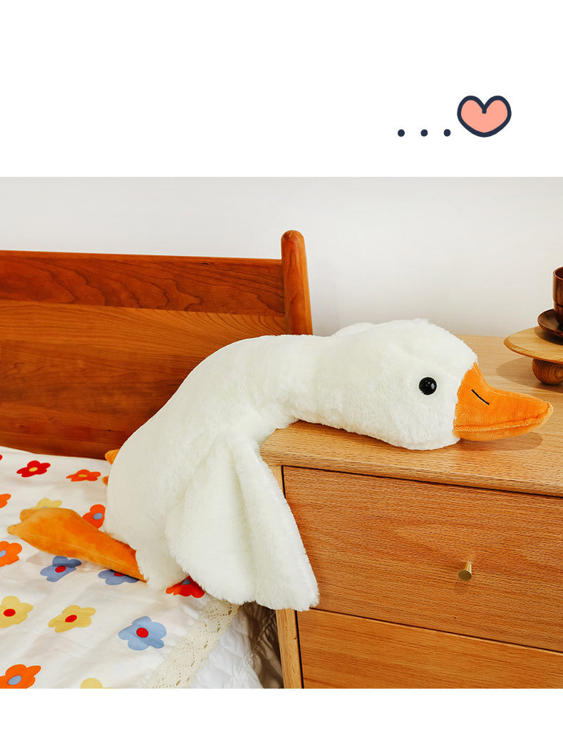 Muñeco de Pato Blanco: Juguete de Peluche, Almohada para Dormir y Regalo para Niños