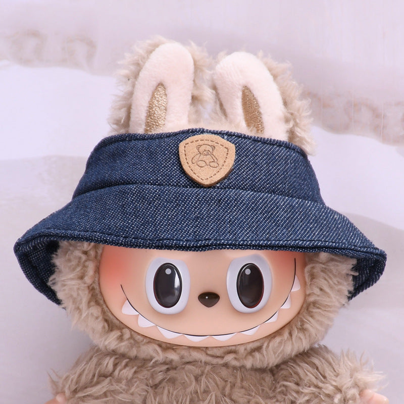 Colección Pana y Gorro Vaquero Labubu: Compatible con Labubu, Set de Ropa y Accesorios para Muñecas de 17cm, Complementos para Labubu (Muñeca no incluida)