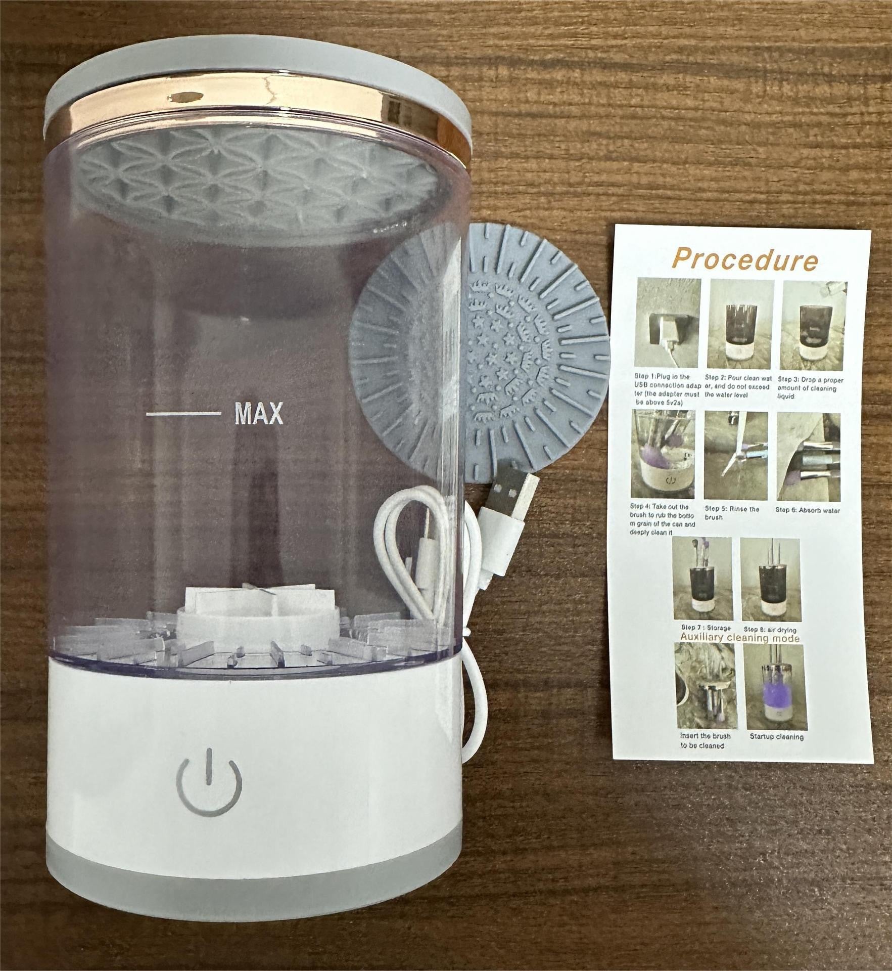 Limpiador de Pinceles de Maquillaje: Cepillo eléctrico recargable para limpieza rápida y fácil