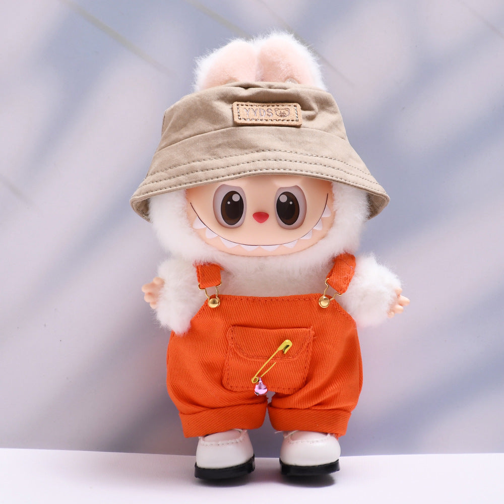 Set de Peto Multicolor con Bolsillos Labubu: Compatible con Labubu, Set de Ropa y Accesorios para Muñecas de 17cm, Complementos para Labubu (Muñeca no incluida)