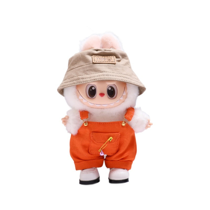 Set de Peto Multicolor con Bolsillos Labubu: Compatible con Labubu, Set de Ropa y Accesorios para Muñecas de 17cm, Complementos para Labubu (Muñeca no incluida)