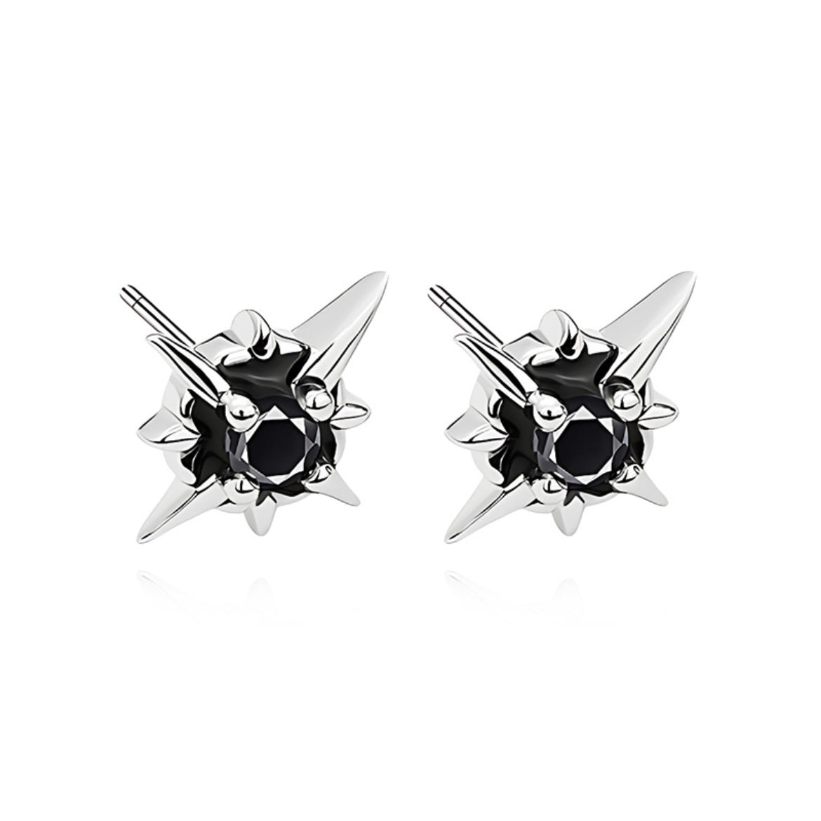 Pendientes Punk en Plata 925 para Hombre – Estilo Rockero e Irreverente
