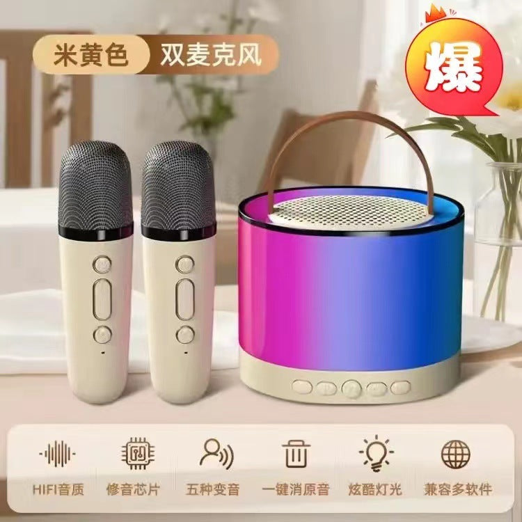 Altavoz Bluetooth Y1 con Micrófono: Sistema de Sonido Inalambrico para Karaoke en Casa