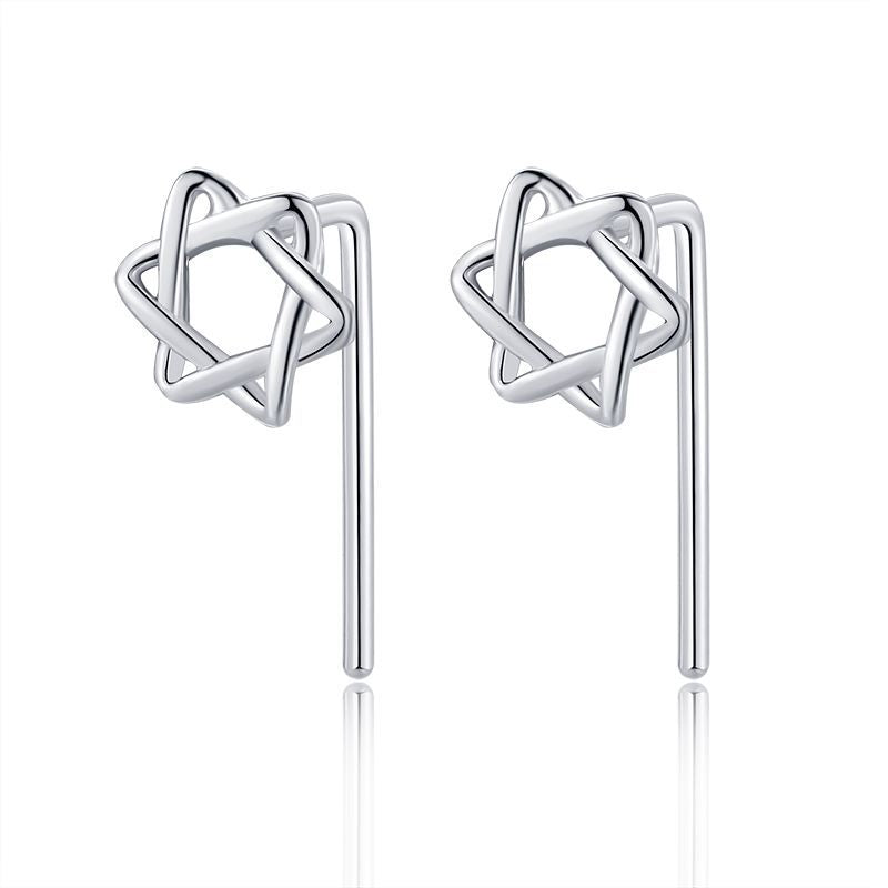 Aretes Botón de plata pura S999: Cierre de Gancho en Varios Modelos