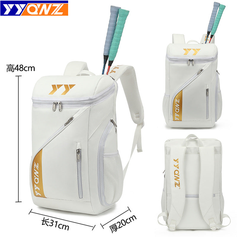 Mochila de Bádminton Unisex – Bolsa de Hombro para 3 Raquetas con Compartimentos Funcionales