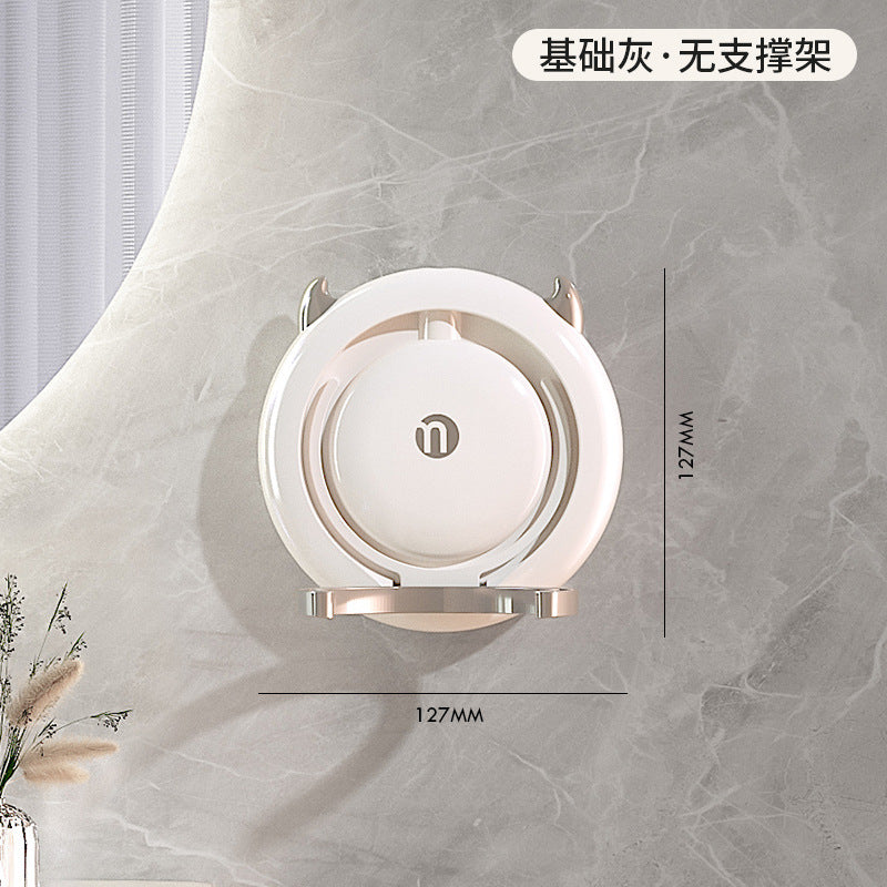 Hands-Free Hair Dryer Holder Wall Mount: No-Drill Bathroom Organizer