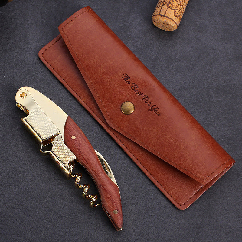 Cortador de Botellas de Vino Dorado: Abridor Profesional de Vino, Cuchillo Multifuncional, Estilo Lujoso para el Hogar