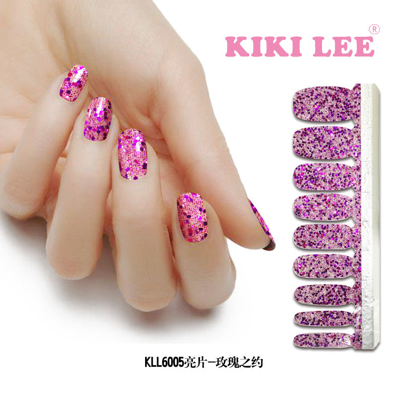 KIKILEE Stickers para Uñas: Pegatinas Completas con Efecto Esmalte y Brillo, Fáciles de Aplicar