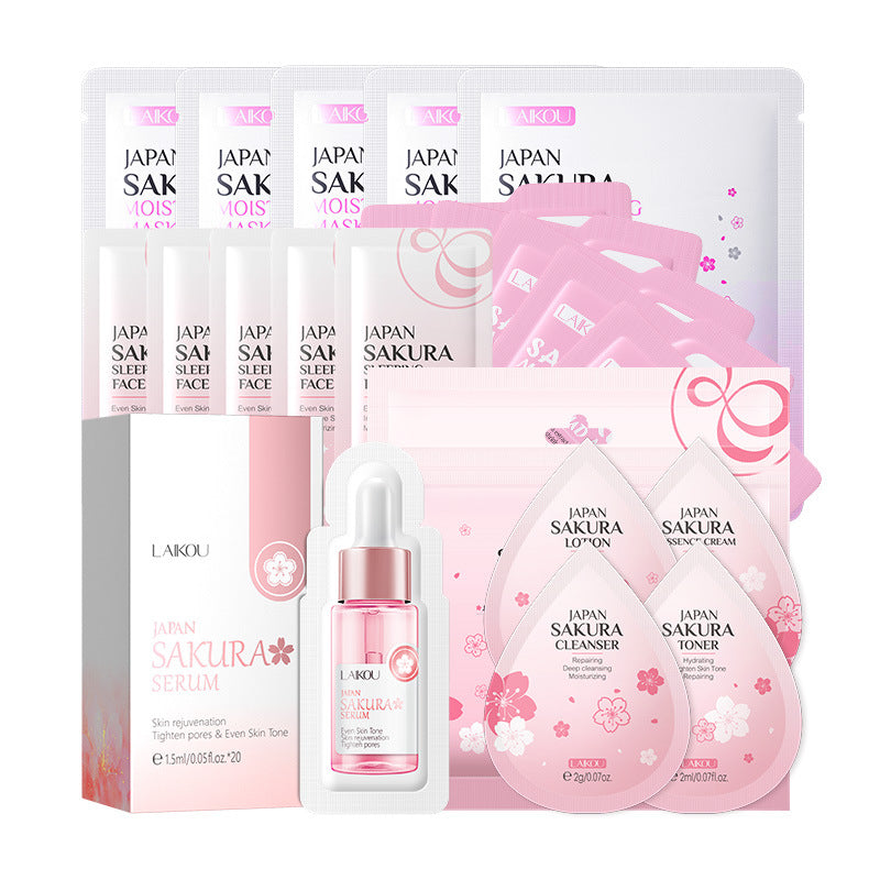 Conjunto de Cuidado Facial LAIKOU Sakura: Hidratación Profunda y Efecto Revitalizante