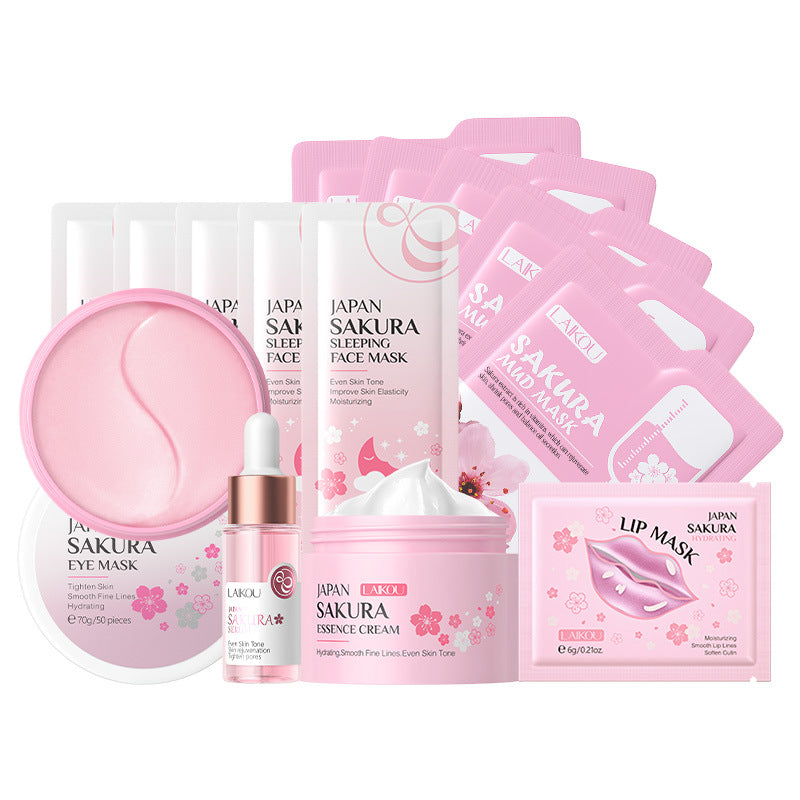 Conjunto de Cuidado Facial LAIKOU Sakura: Hidratación Profunda y Efecto Revitalizante