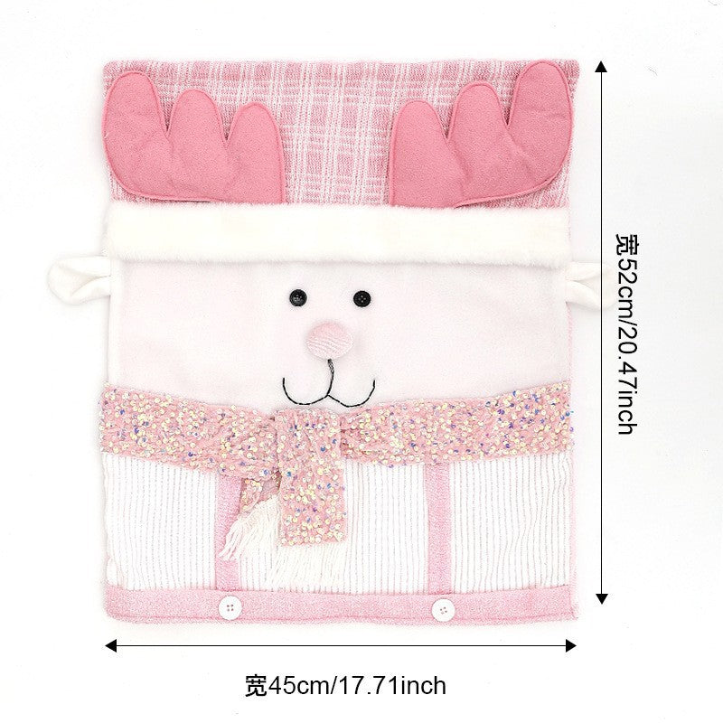 Fundas navideñas para sillas con diseño de Reno Rosa